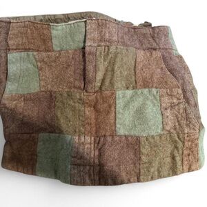 American Eagle Outfitters Patchwork Mini Skirt - Brown and Green